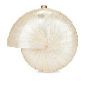 Cult Gaia White and Yellow Clutch Elegant Evening Bag